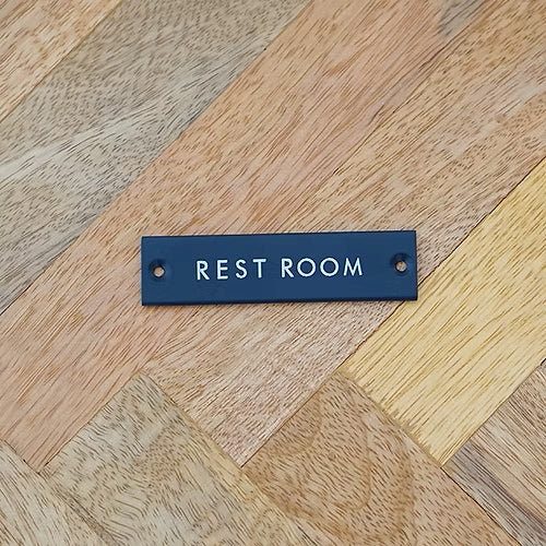 ポッシュリビング 63954 サインプレート REST ROOM ブラック