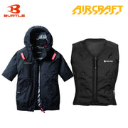 バートル サイドファン空調服 AC2076 半袖 ブラック+スリーライク TL-WICB-BCS-BK 水冷ベストセット
