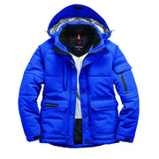 長時間の外作業にも！　7510防寒ジャケット　大型フード付　ユニセックス　全4色 47.サーフブルー / S