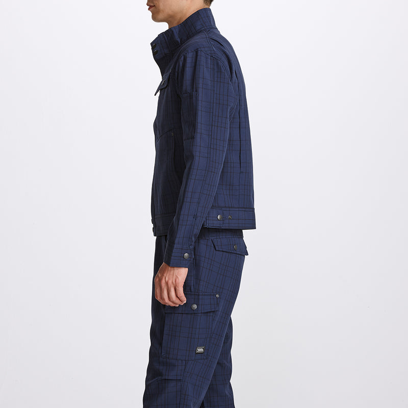 寅壱 7560-124 チェック柄長袖ブルゾン