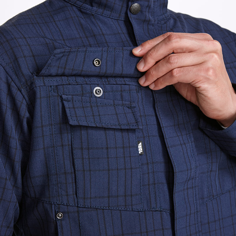 寅壱 7560-124 チェック柄長袖ブルゾン