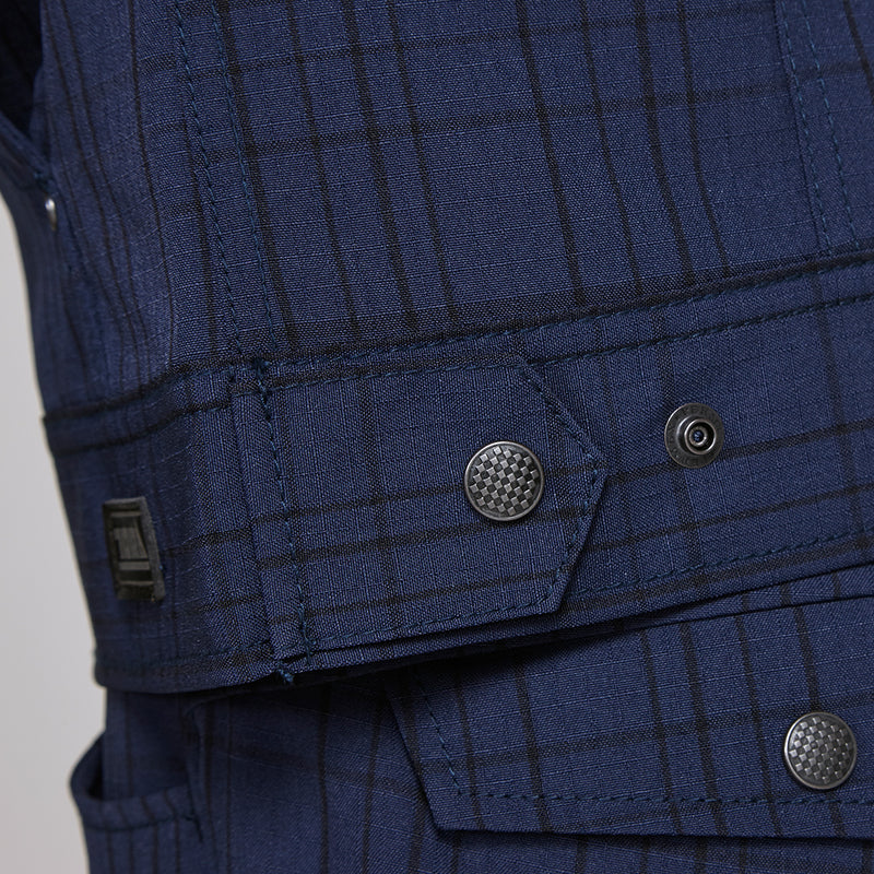 寅壱 7560-124 チェック柄長袖ブルゾン