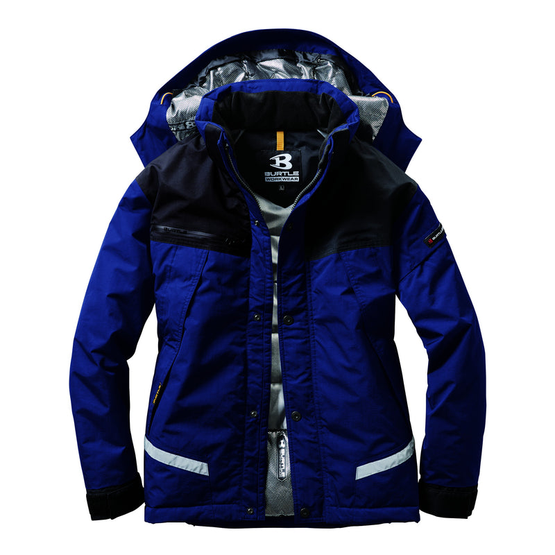 降雪エリアで圧倒的支持！　7610防水防寒ジャケット　大型フード付　ユニセックス　全6色 3ネイビー / S