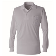 寅壱 5656-614 消臭長袖ポロシャツ シルバー
