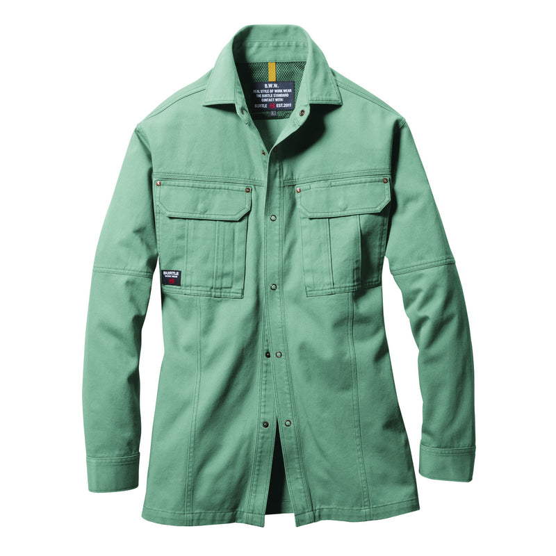 バートル 8035 長袖シャツ アースグリーン