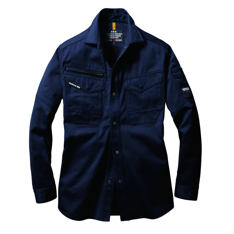 バートル 8105 長袖シャツ ネイビー