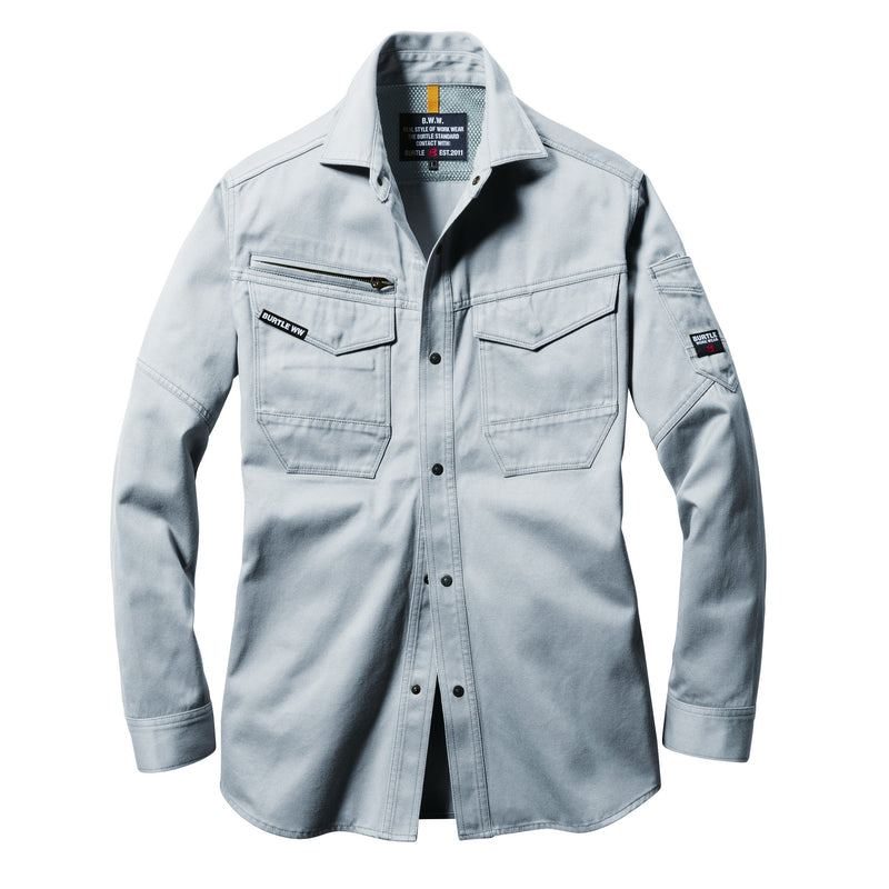 バートル 8105 長袖シャツ シルバー