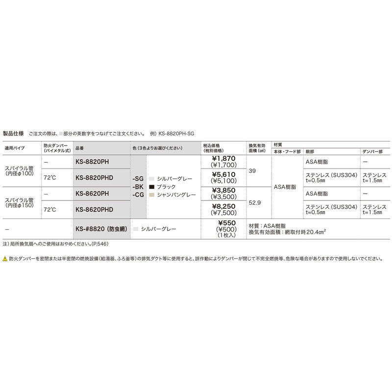 屋外換気口 樹脂 スリムタイプ