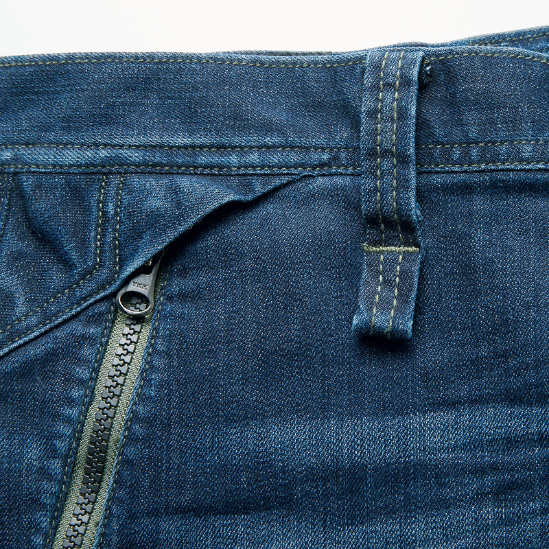 寅壱 8830-219 デニムカーゴパンツ ファスナー引手ガード