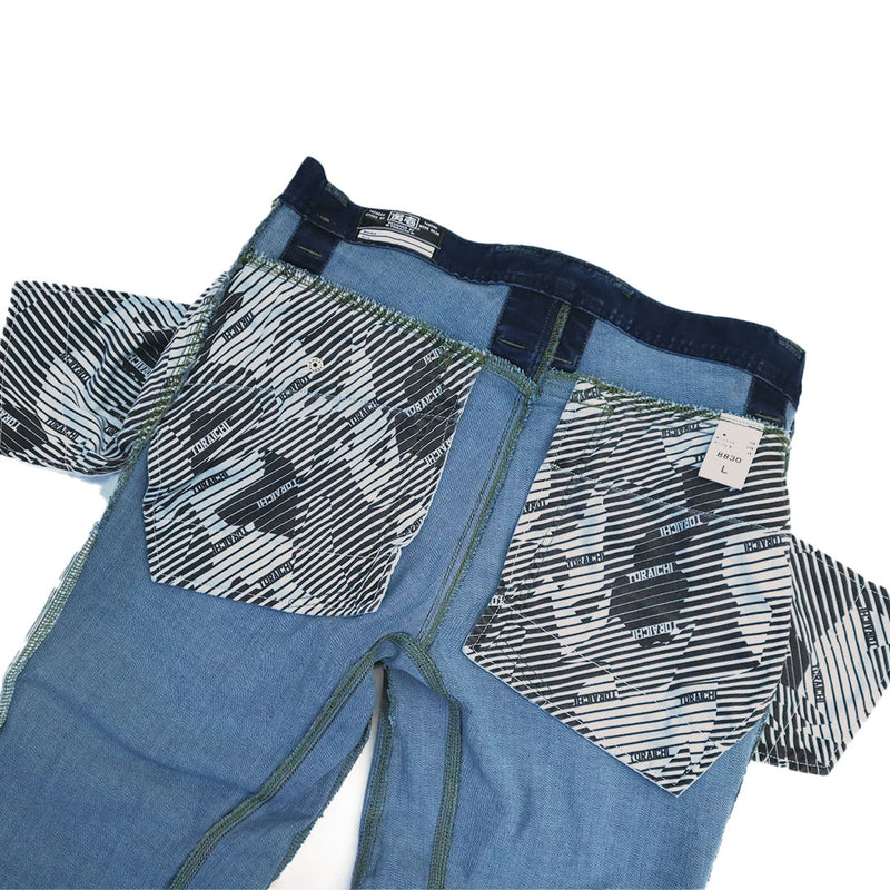 寅壱 8830-219 デニムカーゴパンツ 裏地