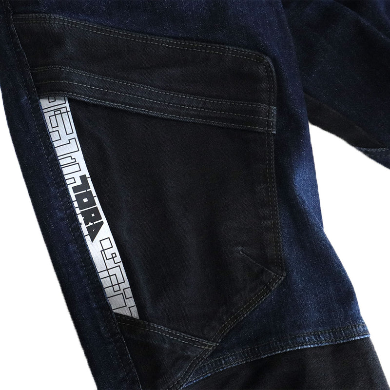 寅壱 8840-219 デニムカーゴパンツ オリジナルプリント 再帰反射付き