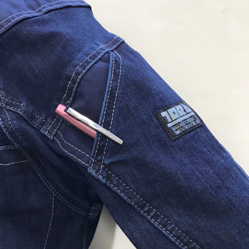 寅壱 8910-124 デニム長袖ブルゾン ペン差しポケット