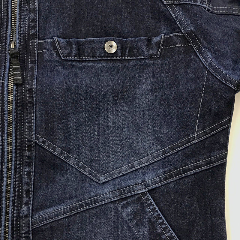 寅壱 8910-124 デニム長袖ブルゾン ポケット