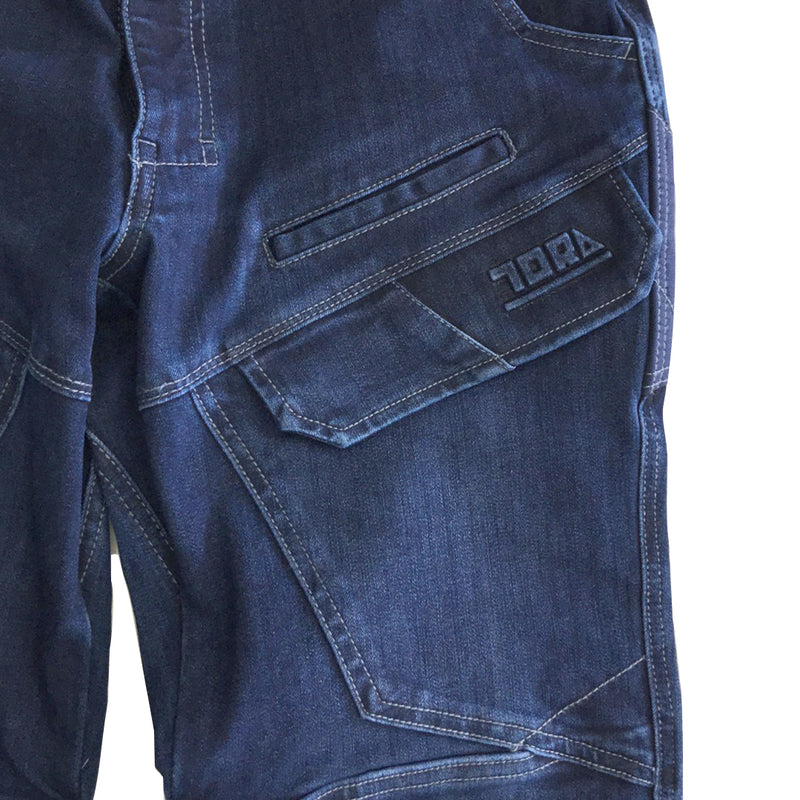 寅壱 8910-219 デニムカーゴパンツ 立体ロゴ