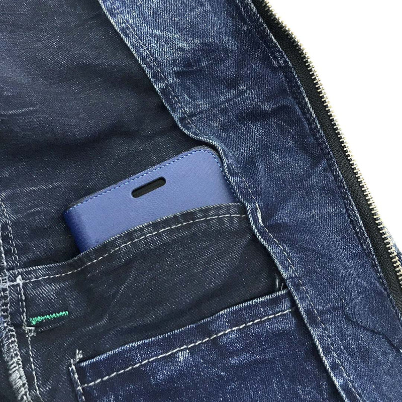 寅壱 8920-124 デニム長袖ブルゾン スマホポケット