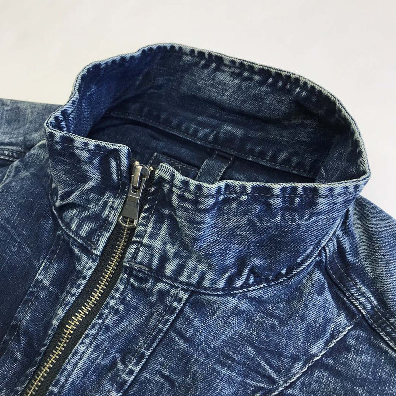 寅壱 8920-124 デニム長袖ブルゾン 襟