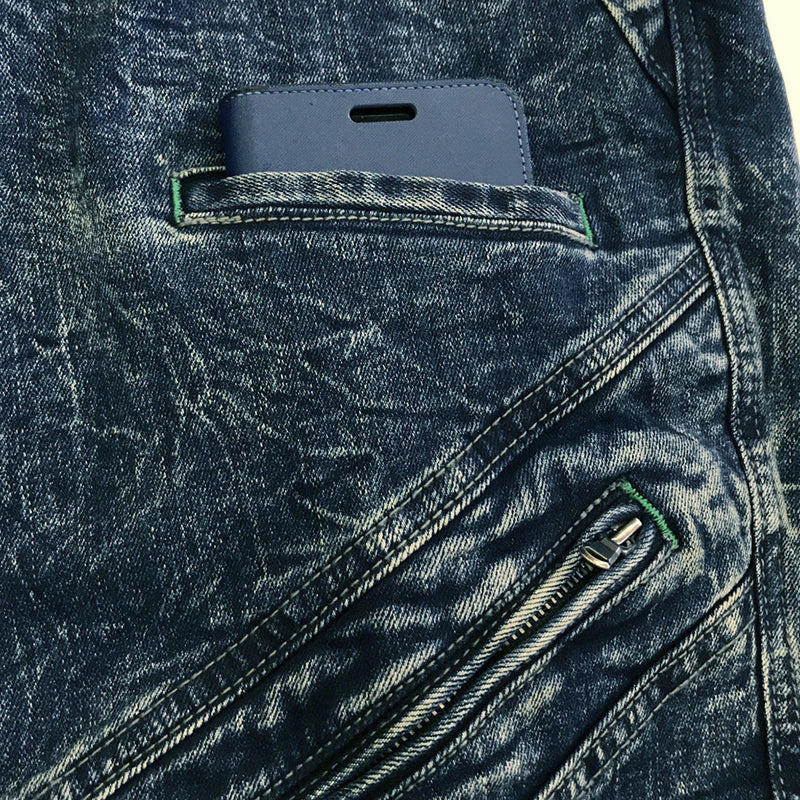 寅壱 8920-219 デニムカーゴパンツ スマホポケット付き