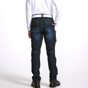 寅壱 8930-219 デニム蛇腹カーゴパンツ 背面