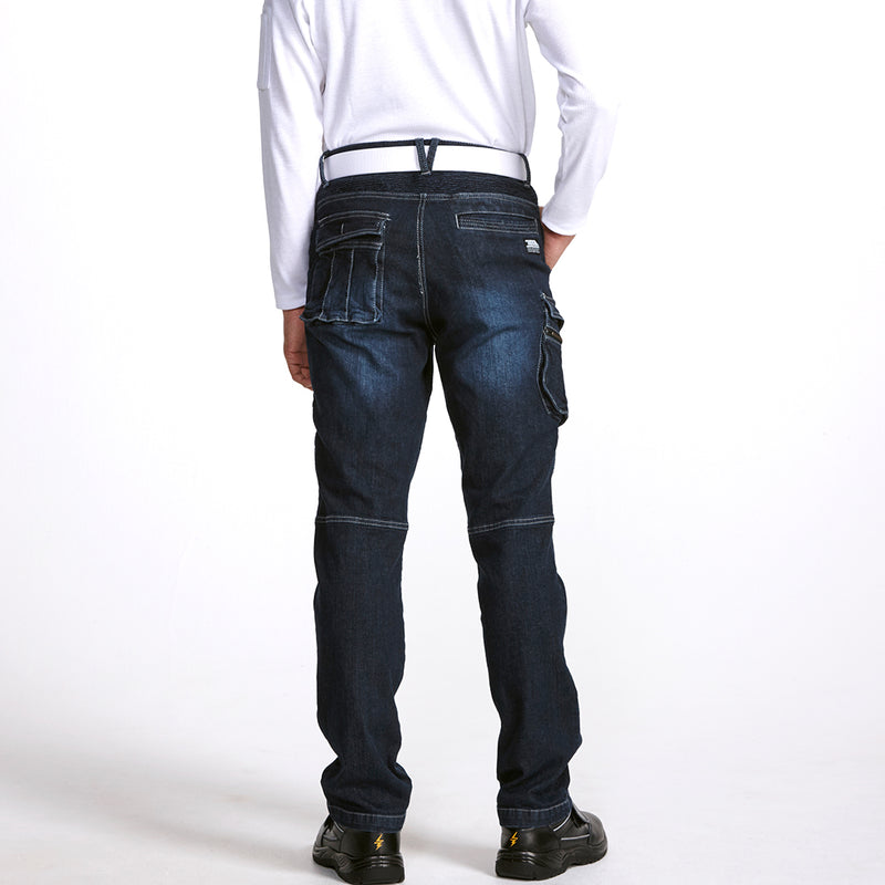 寅壱 8930-219 デニム蛇腹カーゴパンツ 背面