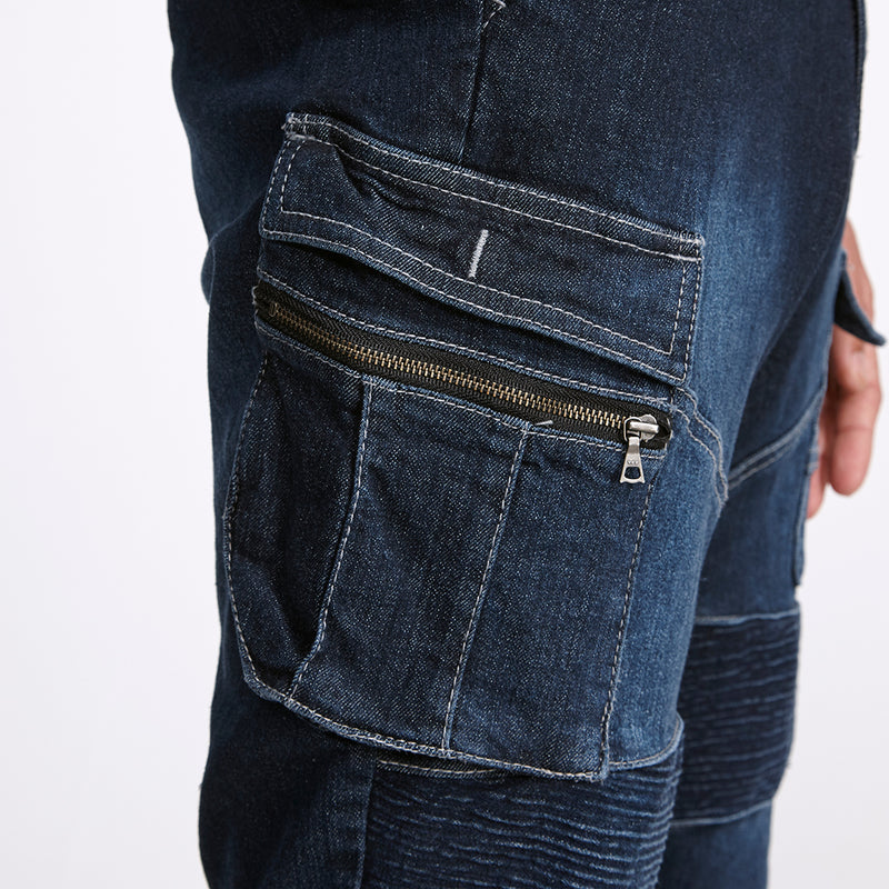 寅壱 8930-219 デニム蛇腹カーゴパンツ ポケット