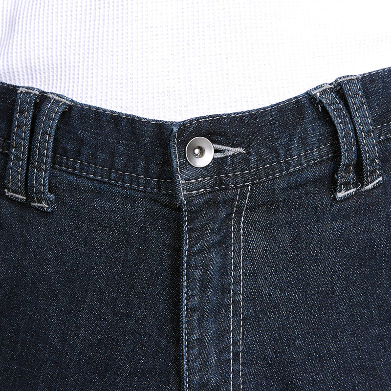 寅壱 8930-219 デニム蛇腹カーゴパンツ ボタン