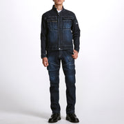 寅壱 8930-219 デニム蛇腹カーゴパンツ 着用画