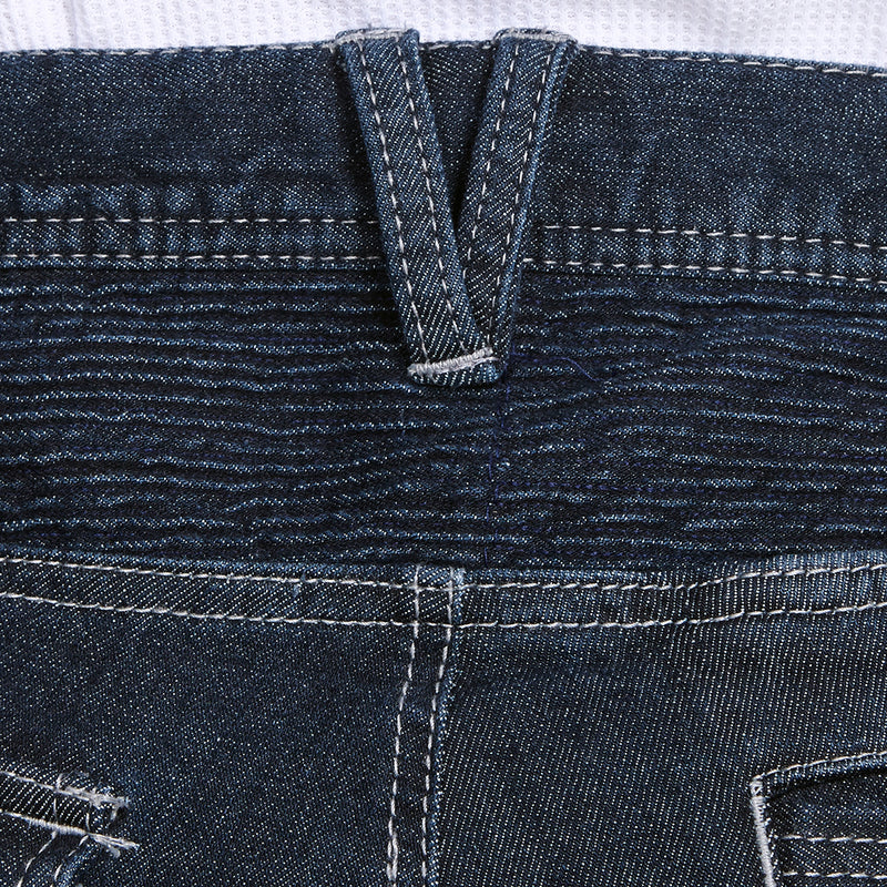 寅壱 8930-219 デニム蛇腹カーゴパンツ ベルト穴