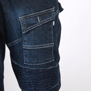 寅壱 8930-219 デニム蛇腹カーゴパンツ ポケット