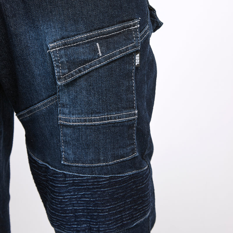 寅壱 8930-219 デニム蛇腹カーゴパンツ ポケット