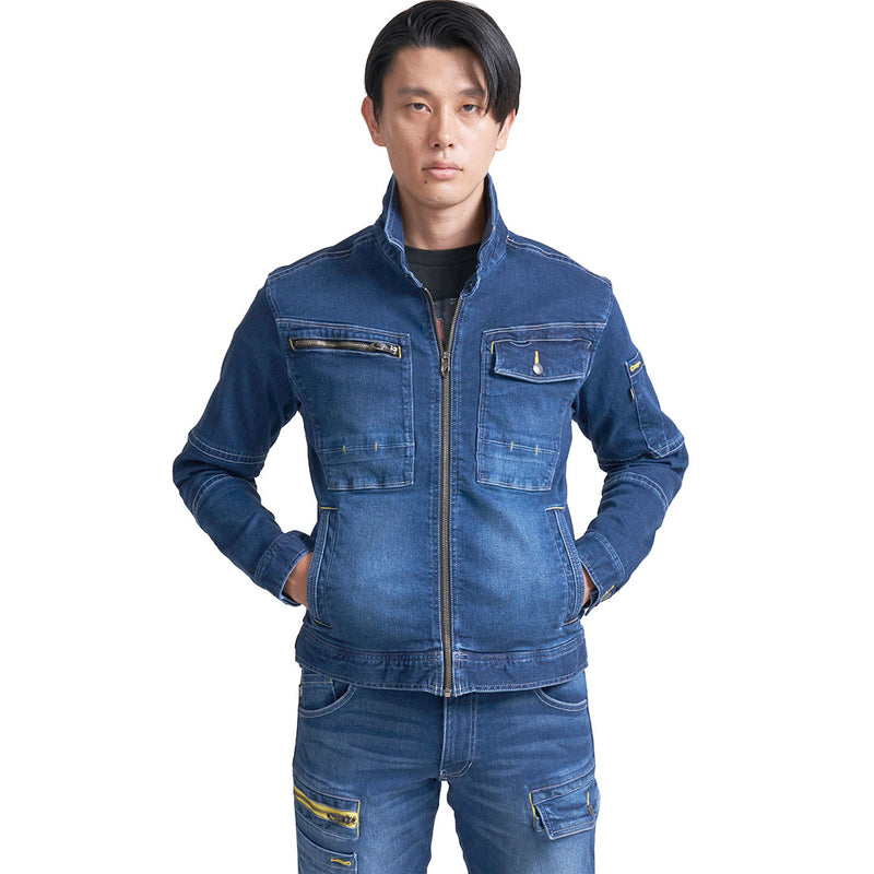 寅壱 8940-554 ライダースジャケット 着用画