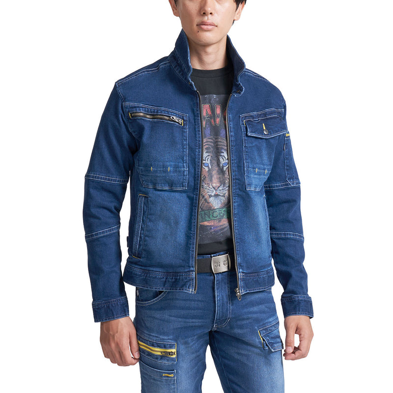 寅壱 8940-554 ライダースジャケット 着用画