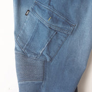 寅壱 8960-219 デニム蛇腹カーゴパンツ ポケット