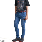寅壱 8970-219 デニムカーゴパンツ 着用画