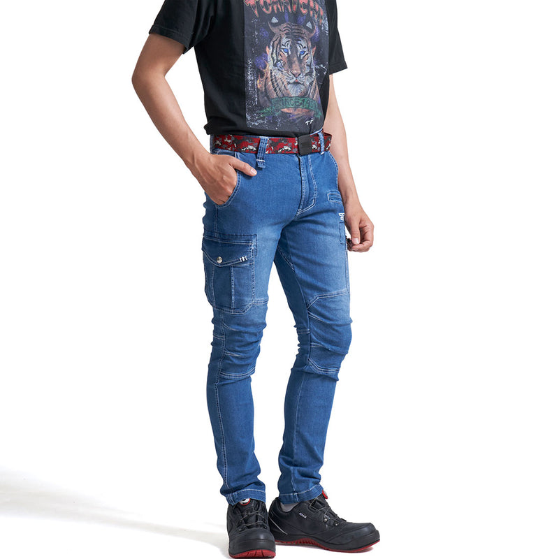 寅壱 8970-219 デニムカーゴパンツ 着用画