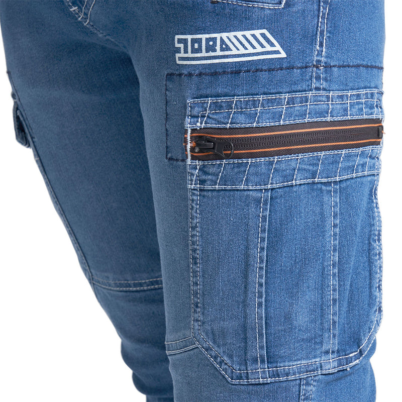 寅壱 8970-219 デニムカーゴパンツ ポケット