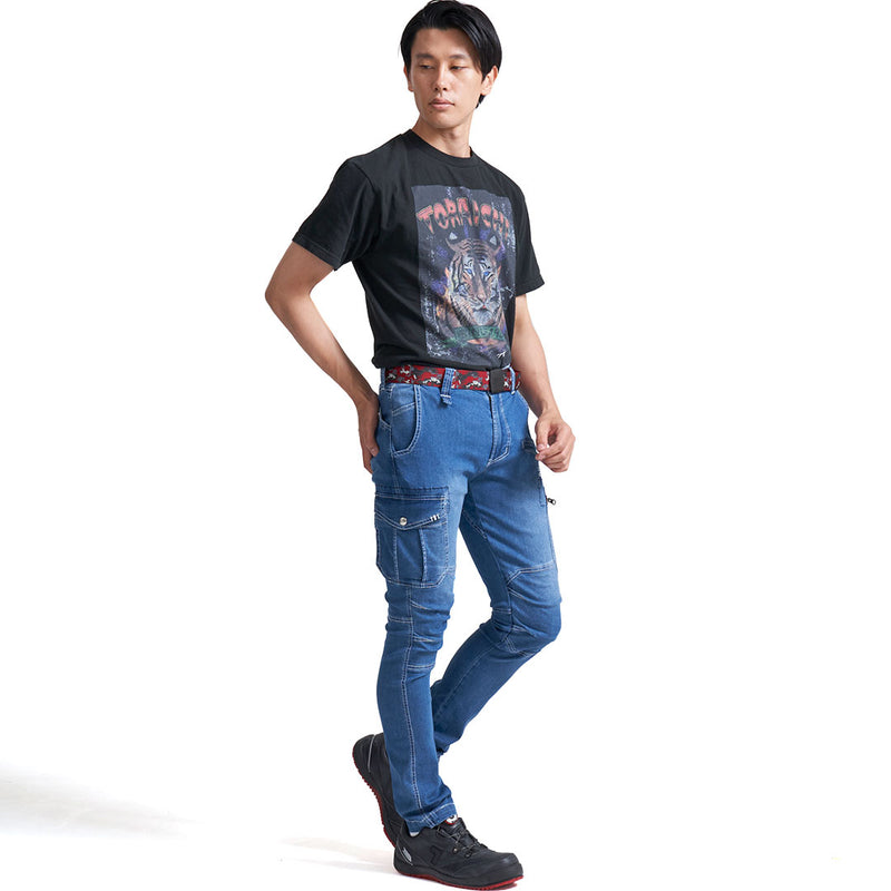 寅壱 8970-219 デニムカーゴパンツ 全身