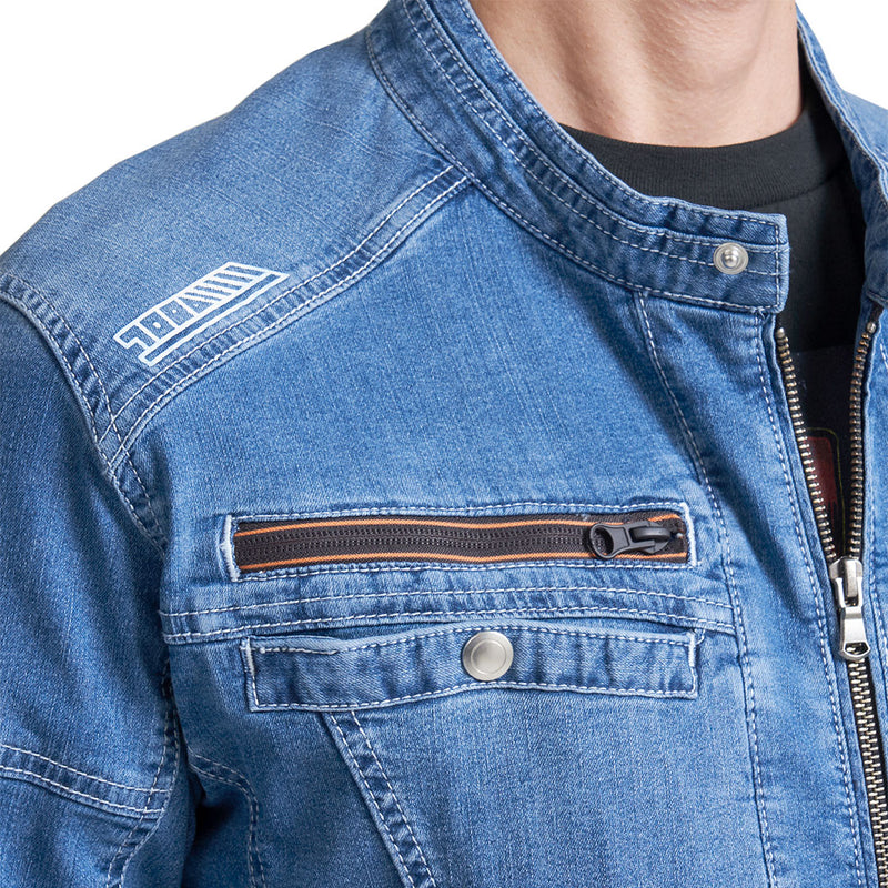 寅壱 8970-554 デニムライダースジャケット