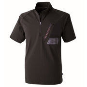 寅壱 5952-624 半袖ジップアップシャツ クロ