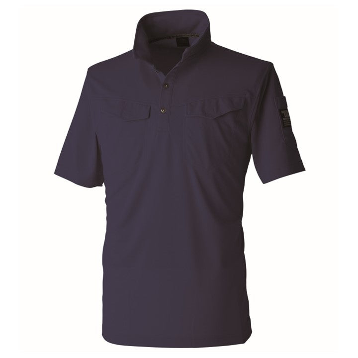 寅壱 1015-621 ミニ襟半袖ポロシャツ 濃コン