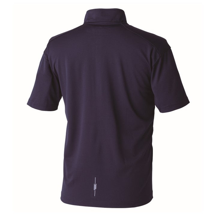 5975-624 半袖ジップアップシャツ 濃コン