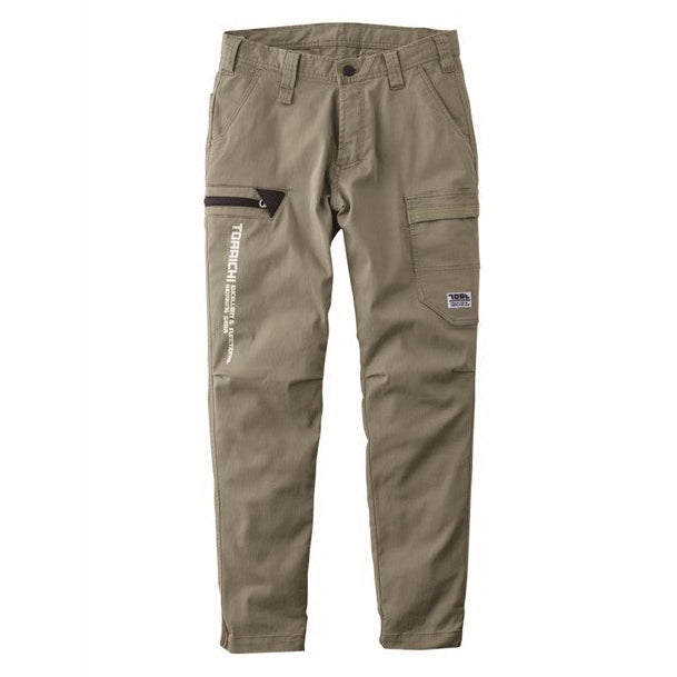 寅壱 8880-235 デニムカーゴジョガーパンツ サンドベージュ