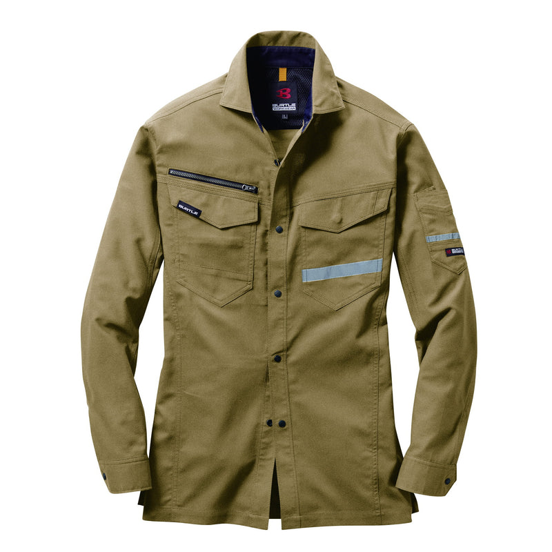 バートル 9095 長袖シャツ カーキ