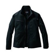 ※予約販売【2024SS新作】SDGs対応モデル　夏場のワークシーンにふさわしいイージーケア、ストレッチ性　9701　ジャケット　ユニセックス 35ブラック / S