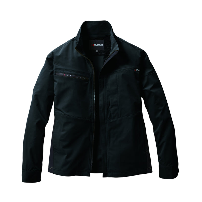 ※予約販売【2024SS新作】SDGs対応モデル　夏場のワークシーンにふさわしいイージーケア、ストレッチ性　9701　ジャケット　ユニセックス 35ブラック / S