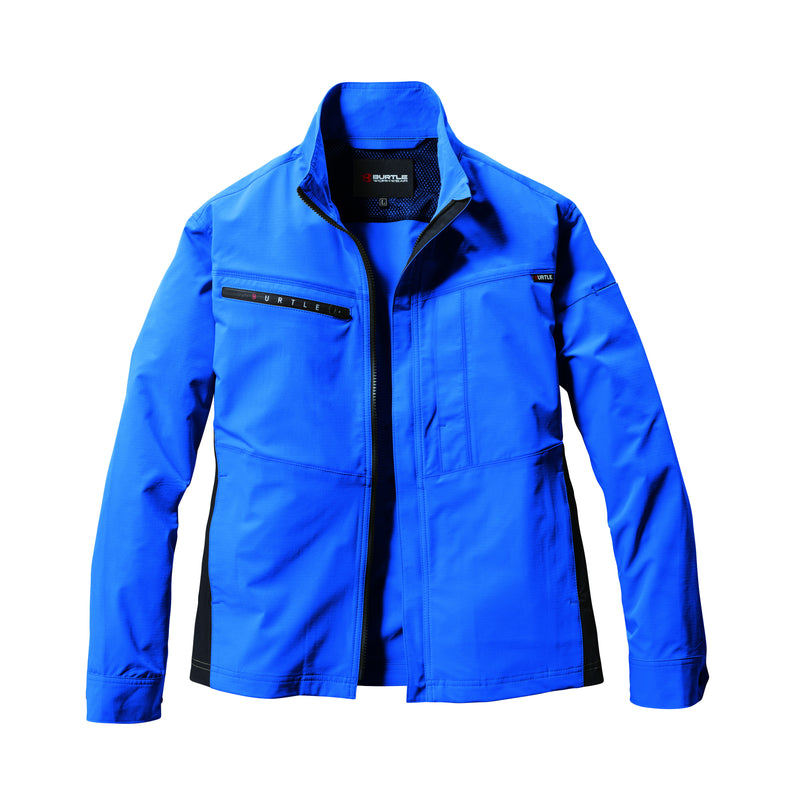 ※予約販売【2024SS新作】SDGs対応モデル　夏場のワークシーンにふさわしいイージーケア、ストレッチ性　9701　ジャケット　ユニセックス 47サーフブルー / S