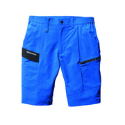 ※予約販売【2024SS新作】SDGs対応モデル　夏場のワークシーンにふさわしいイージーケア、ストレッチ性　9707　ショートカーゴパンツ　ユニセックス 47サーフブルー / S