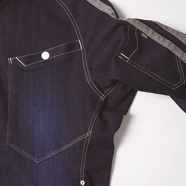 寅壱 8990-124 デニム長袖ブルゾン ラグラン袖