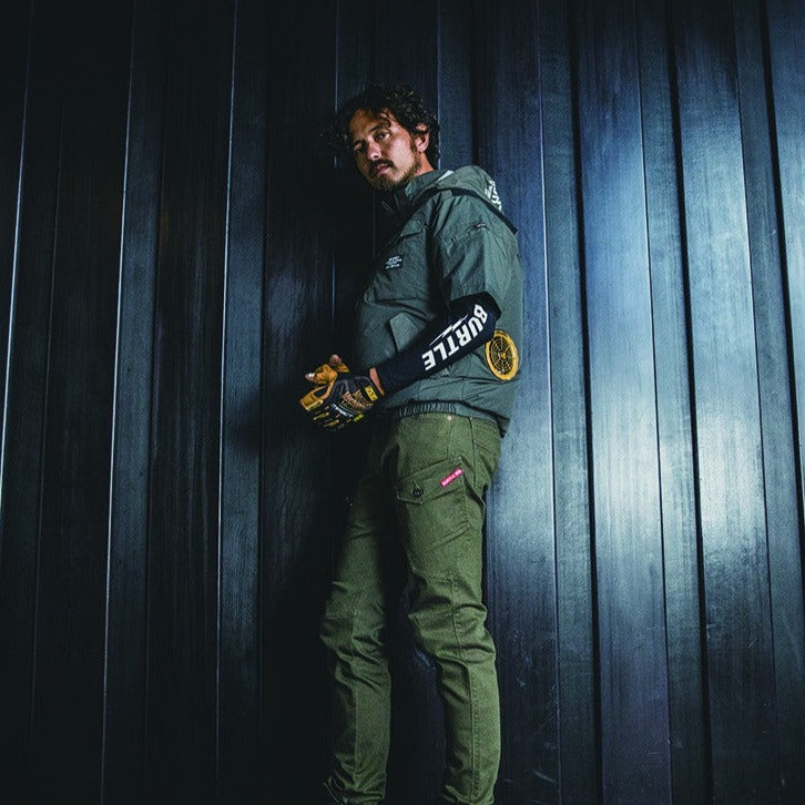 ※予約販売【新色登場】機能的なファン対応ワークウェア　AIR CRAFT　AC1156　ACタクティカル半袖ブルゾン　ユニセックス 14ミルスグリーン / S