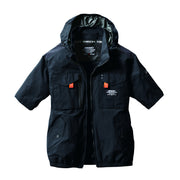 ※予約販売【新色登場】機能的なファン対応ワークウェア　AIR CRAFT　AC1156　ACタクティカル半袖ブルゾン　ユニセックス 35ブラック / S