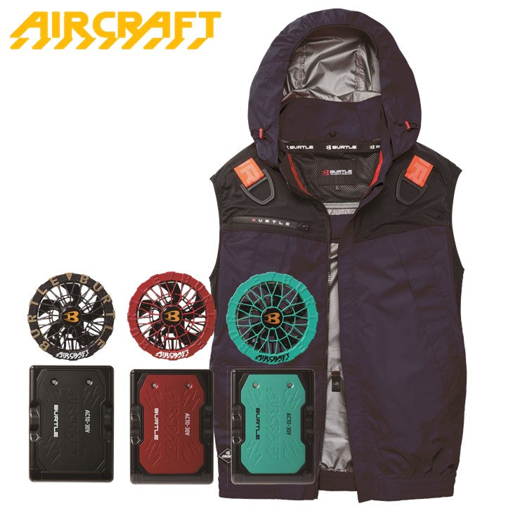 バートル ローバックファン空調ベスト 2026SSモデル  AC1194 ネイビー バッテリー・ファンセット